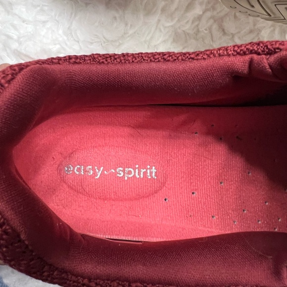 Easy Spirit Maroon Knit Lace-Up Sneakers Size 10W - Picture 8 of 9